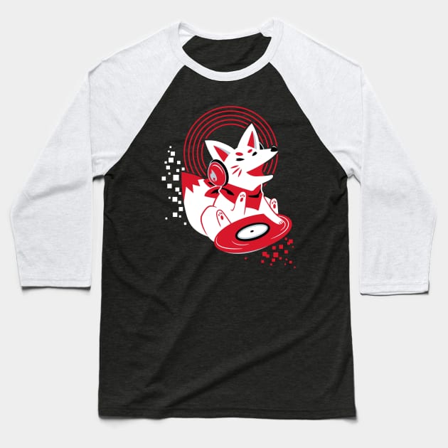 DJ Fox Baseball T-Shirt by merumori